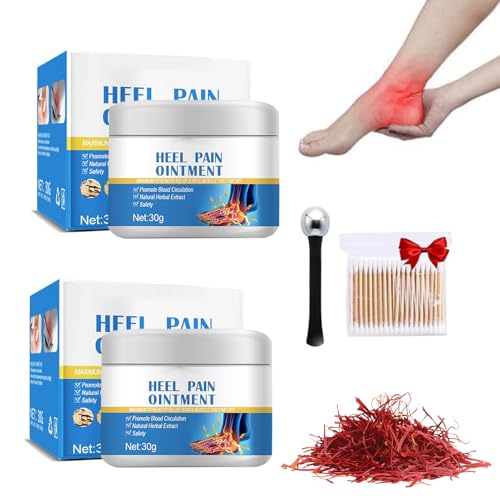 Heel Pain Ointment, 30g Heel Spur Ointment, Natural Heel Soothing Ointment, Heel Spurs Cream, for Men and Women (2) von Yongdatong