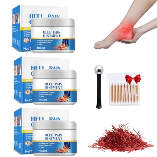 Heel Pain Ointment, 30g Heel Spur Ointment, Natural Heel Soothing Ointment, Heel Spurs Cream, for Men and Women (3) von Yongdatong