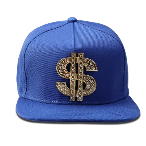Hip-Hop-Baseballkappe für Herren, mit flacher Krempe, Dollarzeichen, Kunstlederkrempe, Hip-Hop-Baseballkappe Hip-Hop-Baseballkappe für Herren, mit flacher Krempe, Dollarzeichen, Kunstlederkrempe, Hip-Hop-Baseballkappe von Yonghao Pavilion