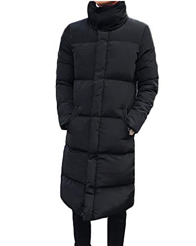 Yonglan Herren Lange Daunenjacke Winterjacke Warm Mantel Parka Steppjacke Plus Größe Schwarz XXL von Lupsty