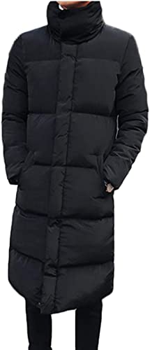 Yonglan Herren Lange Daunenjacke Winterjacke Warm Mantel Parka Steppjacke Plus Größe Schwarz XXXL von Yonglan