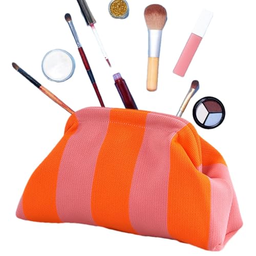 Yongmcxhhj 31x17 X13 Cm Häkeln Handtaschen Lässige Tasche Mit Vertikalen Streifen Kompakt In Der Größe Und Aus Weichem Stoff Gefertigt Für Abendessen Hochzeiten Urlaubsreisen von Yongmcxhhj