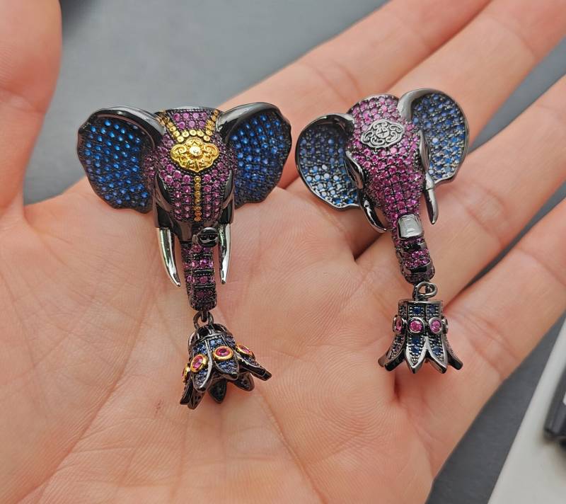 1 Stück Luxuriöse Multi Farbe Cz Perlen Micropave Einstellung Netter Elefant Metallanhänger Schmuck Links Für Quaste Machen 1 Stück Luxuriöse Multi Farbe Cz Perlen Micropave Einstellung Netter Elefant Metallanhänger Schmuck Links Für Quaste Machen von YongyangBeads