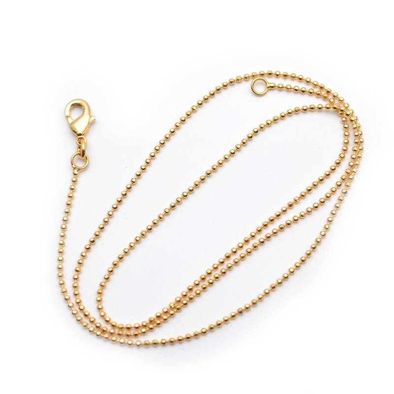 10 Pc Anti-Rost Goldfarbe 17" Länge 1 Mm Kugelkette Ketten 10 Pc Anti-Rost Goldfarbe 17" Länge 1 Mm Kugelkette Ketten von YongyangBeads