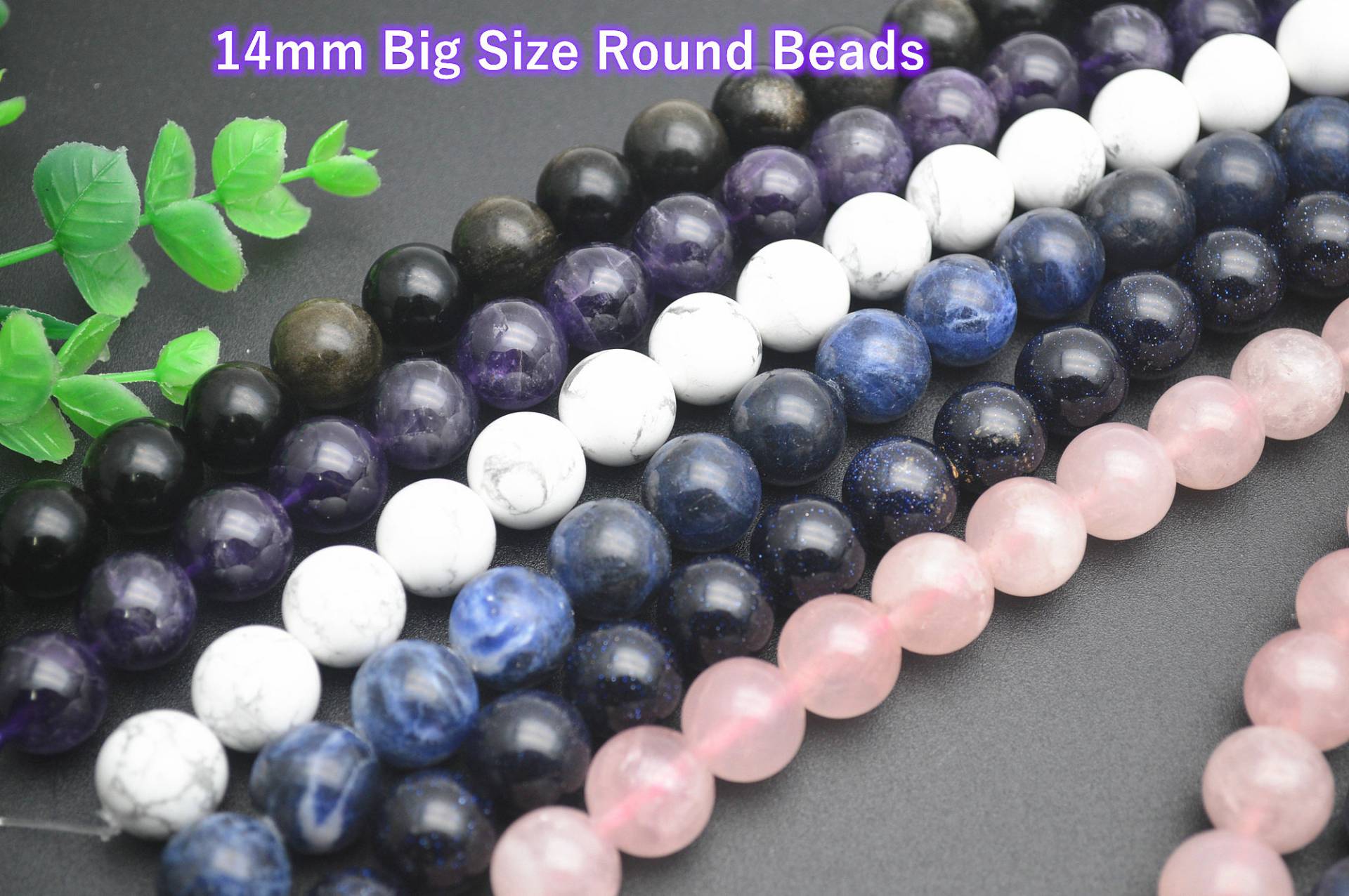 14mm Große Größe Edelstein Runde Perlen | Gold Obsidian Amethyst Weiß Howlith Sodalith Blau Gold Sandstein Rosenquarz Onyx Etc 14mm Große Größe Edelstein Runde Perlen | Gold Obsidian Amethyst Weiß Howlith Sodalith Blau Gold Sandstein Rosenquarz Onyx Etc von YongyangBeads