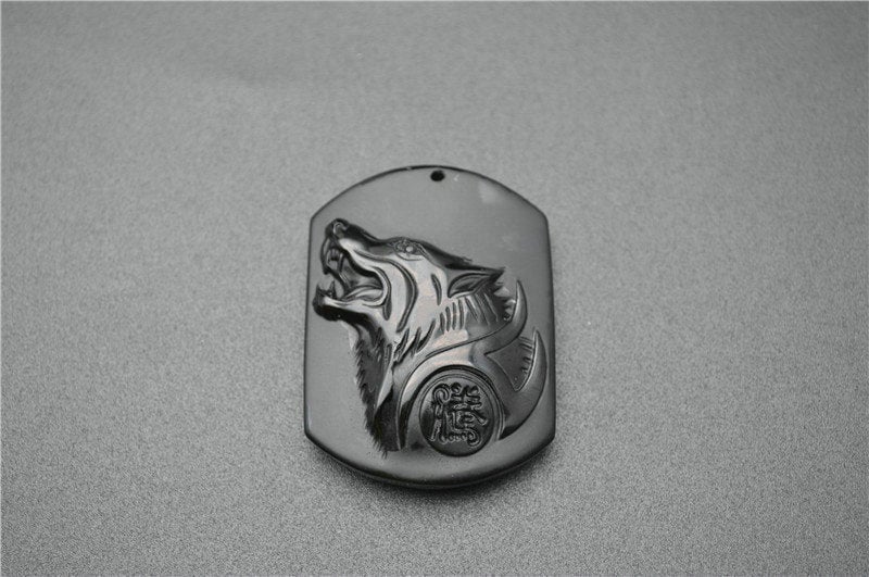 Natürliche Schwarze Obsidian Geschnitzt Wolf Big Stone Anhänger Passen Mode Halskette Machen Natürliche Schwarze Obsidian Geschnitzt Wolf Big Stone Anhänger Passen Mode Halskette Machen von YongyangBeads