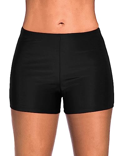 Yonique Damen-Badehose, Tankinihose, Badehose - Schwarz - Large von Yonique