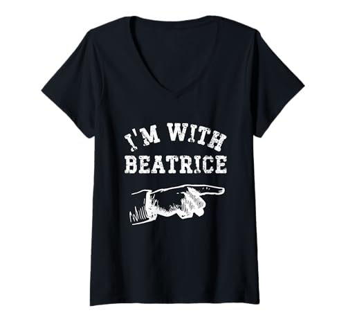 Damen Ich bin mit Beatrice Funny Personalisiert, passender T-Shirt mit V-Ausschnitt Damen Ich bin mit Beatrice Funny Personalisiert, passender T-Shirt mit V-Ausschnitt von Yonkboyz Kleidung
