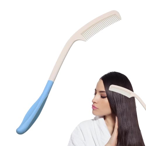 Yonuaret Haarbürste mit langem Stiel, Haarbürsten und Kämme mit langem Stiel | Sanfter Kamm mit langem Griff,Elegante Bürste mit langem Griff, schöner Kamm mit langem Griff für Mädchen mit langem Haar von Yonuaret