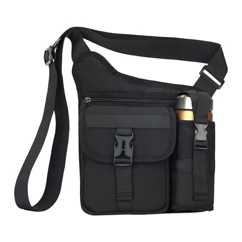 Yonuaret Herren Schultertasche - Outdoor Brusttasche Umhängetasche - Wasserdichte Umhängetasche für Radfahren Fitness Schule Arbeit Camping Outdoor Freizeit Teens Männer von Yonuaret