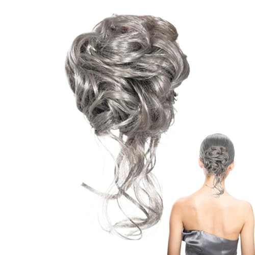 Yonuaret Lockiges Dutt Haarstück | Hochsteckfrisur Clip Für Damen Klammer - Frisuren Accessoires Pferdeschwanzhalter Haarteile Für Hochzeitsbraut Verabredung Alltagslook Party von Yonuaret