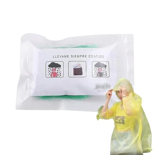 Yonuaret Regenponcho Damen Herren, Regenmäntel Für Mann,Frau Regencape Mit Kapuze Leichtgewichts Regen Poncho Kompressions Regenmantel, Regenponcho Wiederverwendbar Notfallponcho Für Damen & Herren von Yonuaret
