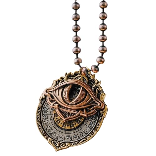 Yonuaret Tarot Kette - Metall Tarot Vision Wahrsagen Anhänger - Drehbarer Wahrsage Schmuck für Frauen Erwachsene Meditation Alltag Spiritualität Geschenk von Yonuaret