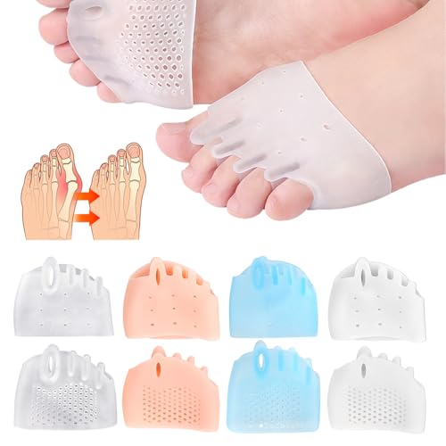 Silikon Zehentrenner Zehentrenner für Herren Damen, Zehentrenner zur Vermeidung von Reiben und Druckentlastung, 4 Paar Zehentrenner für Ballenzeh, Atmungsaktiv und Weich Silikon Zehentrenner Zehentrenner für Herren Damen, Zehentrenner zur Vermeidung von Reiben und Druckentlastung, 4 Paar Zehentrenner für Ballenzeh, Atmungsaktiv und Weich von Yonynn
