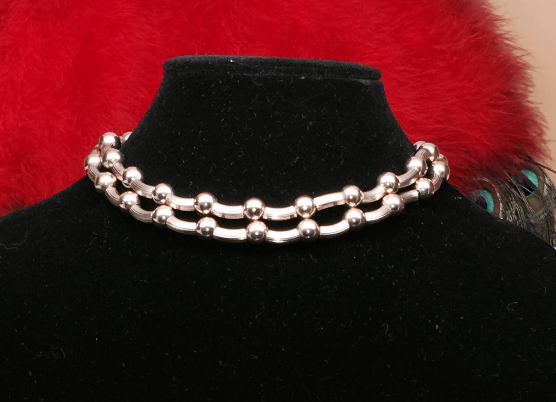 Vintage Silber Halskette Tragen Lange Oder Kurze, Kugeln Und Zylinder Vintage Silber Halskette Tragen Lange Oder Kurze, Kugeln Und Zylinder von YooHooCowboy