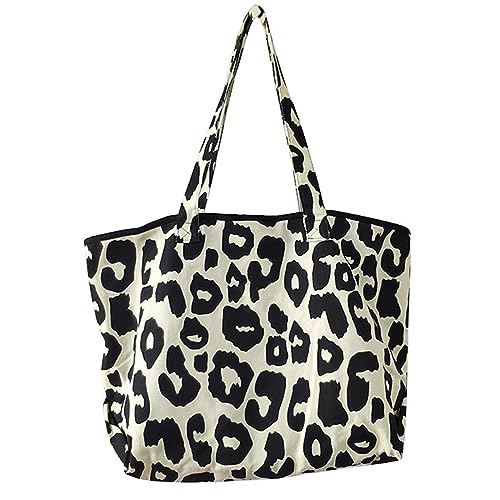 Yooamz Canvas Tasche Damen Umhängetasche Damen Schultertasche Lässige Tote Handtasche Shopper Tasche Groß für Alltag, Büro, Schulausflug und Einkauf (Schwarz) von Yooamz