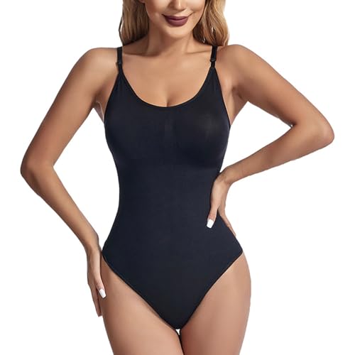 Yooamz Shapewear Damen Bauchweg Bodysuit Formender Body Shaper mit Verstellbarer Schultergurt Elastizität Shaping Miederbody Nahtlose Formende Bodys, Bauchweg Body Damen Stark Formend, XXL von Yooamz