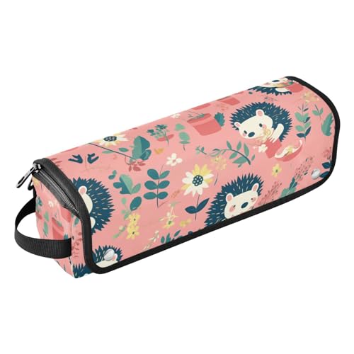 2-in-1-Haar-Werkzeug-Organizer mit hitzebeständigem Pad, Lockenstab Reisehalter Aufbewahrungstasche für Glätteisen, Lockenstab, Haartrockner, Igel, niedliches Cartoon-Reisezubehör, Igel, niedlicher von Yoogain