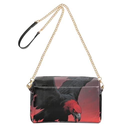Anime Animal Eagle Crossbody Taschen für Damen, klein, veganes Leder, Cross-Body, Geldbörse, Reißverschluss, Damen-Schulterhandtaschen von Yoogain