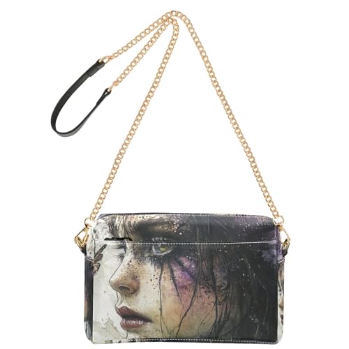 Art Tree Damen-Umhängetasche, klein, veganes Leder, Cross-Body-Tasche, Reißverschluss, Schultertasche, Crossover-Tasche von Yoogain