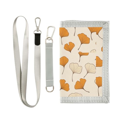 Ginkgo Leaf Simple Lines Herren-Geldbörse, schmal, cooles Geschenk, minimalistische Geldbörse mit Umhängeband, Beige / Orange, Ginkgoblatt simple lines beige orange, 1 size, modisch Ginkgo Leaf Simple Lines Herren-Geldbörse, schmal, cooles Geschenk, minimalistische Geldbörse mit Umhängeband, Beige / Orange, Ginkgoblatt simple lines beige orange, 1 size, modisch von Yoogain