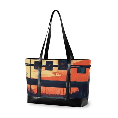 Highway Street Setting Sun Fashion Laptop-Tragetasche mit Reißverschluss, Arbeitstasche für Damen, für Reisen, Fitnessstudio, Urlaub, mit Windeln, Maletin Ejecutivo para mujer Highway Street Setting Sun Fashion Laptop-Tragetasche mit Reißverschluss, Arbeitstasche für Damen, für Reisen, Fitnessstudio, Urlaub, mit Windeln, Maletin Ejecutivo para mujer von Yoogain