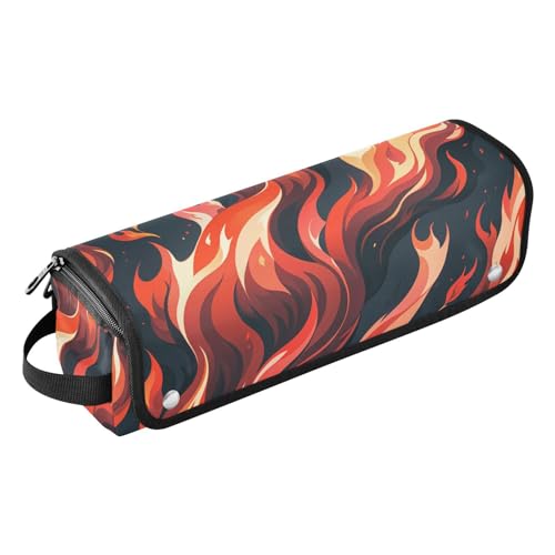 Hot Hair Tools Reisetasche mit hitzebeständigem Pad, großes Fassungsvermögen, Haar-Werkzeug-Organizer für Lockenstab Glätteisen, flacher Haartrockner, rotes Feuer, wunderschöner Aufbewahrungskoffer von Yoogain