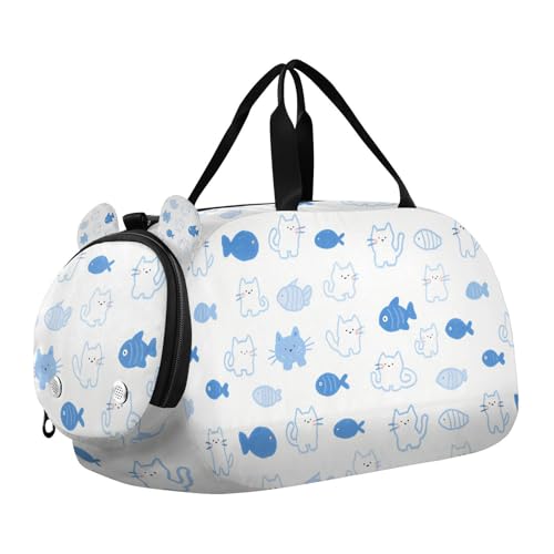 Kinder-Seesack mit niedlichem Katzen-Motiv, mit Schuhfach, leicht, für Reisen, Schwimmen, Tanzen, Ballett Kinder-Seesack mit niedlichem Katzen-Motiv, mit Schuhfach, leicht, für Reisen, Schwimmen, Tanzen, Ballett von Yoogain