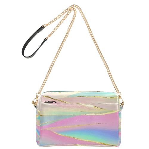 Kleine Umhängetasche aus farbigem vergoldetem Marmor, veganes Leder, für Damen, Umhängetasche, wasserdicht, Schulterhandtaschen von Yoogain