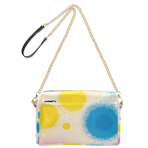 Kleine Umhängetasche für Damen, bunt, gepunktet, veganes Leder, Umhängetasche, wasserdicht, Schultertasche für Damen von Yoogain