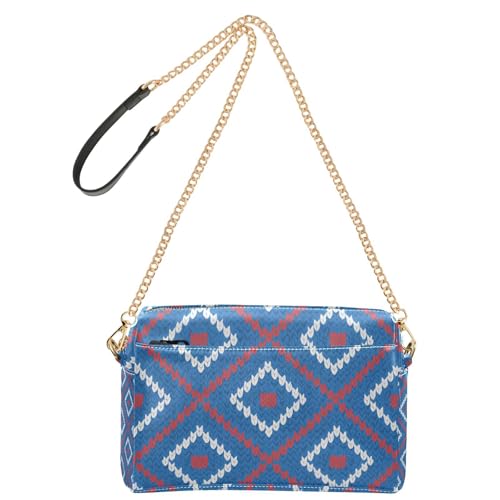 Kleine Umhängetasche für Damen, veganes Leder, Geldbörse für Teenager, wasserdicht, mit Schulterriemen, Rot und Blau von Yoogain