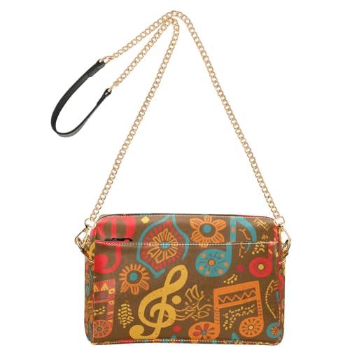 Kleine Umhängetasche mit Boho-Blumenmuster für Damen, veganes Leder, Umhängetasche, wasserdicht, Schulterhandtaschen von Yoogain