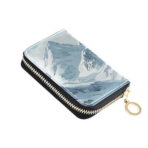 Kleines Kartenetui aus Leder mit 9 Kartenfächern, RFID-blockierend, Kreditkartenetui für Damen mit Reißverschluss von Yoogain