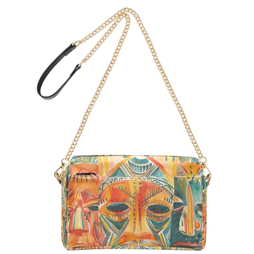 Mexico Cinco De Mayo Masks Karneval, kleine Umhängetasche für Damen, veganes Leder, Umhängetasche, Reißverschluss, Schulterhandtaschen von Yoogain