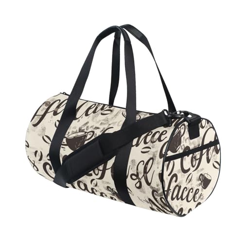 Retro-Kaffeetasche, Reisetasche, Schultertasche, Wochenend-Tragetasche, Sport, großes Fassungsvermögen von Yoogain