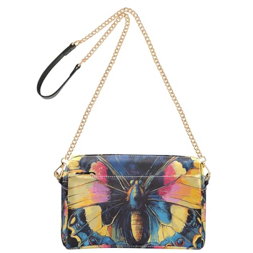 Umhängetasche im Schmetterlings-Stil für Damen, veganes Leder, Umhängetasche, wasserdicht, Schulterhandtaschen für Damen von Yoogain