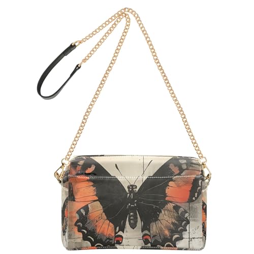 Umhängetasche mit Schmetterlingsmotiv für Damen, veganes Leder, modische Geldbörsen, wasserdicht, Damen-Schulterhandtaschen von Yoogain