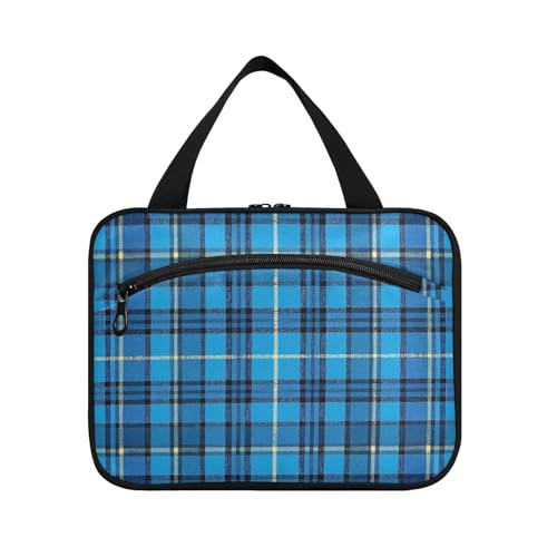Vintage Buffalo Plaid Kariert Blau Hängetasche für Frauen Reisen mit Haken, wasserdichte Designer-Tragetasche für Damen, muss arbeiten, Bolsa de Maquillaje para mujer L, Vintage Buffalo Plaid Karo Vintage Buffalo Plaid Kariert Blau Hängetasche für Frauen Reisen mit Haken, wasserdichte Designer-Tragetasche für Damen, muss arbeiten, Bolsa de Maquillaje para mujer L, Vintage Buffalo Plaid Karo von Yoogain