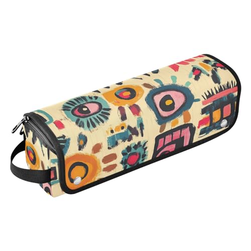 Yoogain 2-in-1-Haar-Werkzeug-Organizer und hitzebeständige Matte mit Reißverschluss, doppellagige Reise-Tragetasche für Glätteisen, Lockenstäbe, Bohemian-Stil, Retro-Reise-Tragetasche, Böhmische von Yoogain