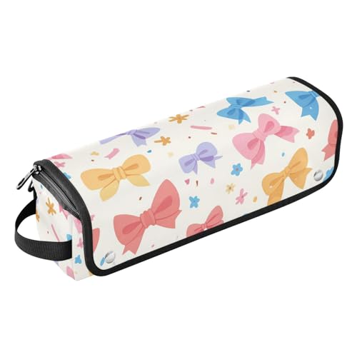 Yoogain 2-in-1-Lockenstab-Reiseetui mit herausnehmbarer, hitzebeständiger Matte, große Kapazität, Glätteisen, Organizer für Glätteisen, Lockenstäbe, Cartoon-Fliege, bunt, Niedliche, bunte Fliege mit von Yoogain