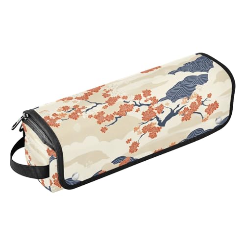 Yoogain 2-in-1-Lockenstab-Reiseetui mit herausnehmbarer, hitzebeständiger Matte, tragbarer Haarstyling-Werkzeug-Organizer für heiße Werkzeuge, Lockenstab und Glätteisen, Haarvolumizer, japanischer von Yoogain