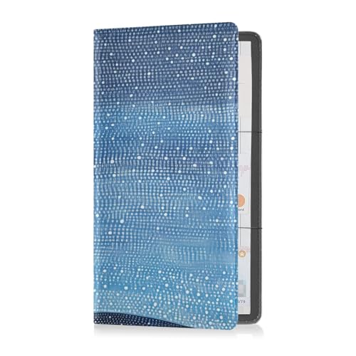 Yoogain Blue House mit Punkten, PU-Leder, Auto-Registrierungs- und Versicherungshalter, Handschuhfach, Organizer für wichtige Dokumente, Führerschein, Karten von Yoogain