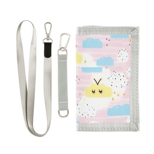 Yoogain Cartoon-Geldbörse mit süßem Pastell-Wolken-Motiv für Männer und Damen, Pop-Halter mit Geldklammer mit Umhängeband, Cartoon-niedliche Pastell-Wolken, 1 size, modisch Yoogain Cartoon-Geldbörse mit süßem Pastell-Wolken-Motiv für Männer und Damen, Pop-Halter mit Geldklammer mit Umhängeband, Cartoon-niedliche Pastell-Wolken, 1 size, modisch von Yoogain