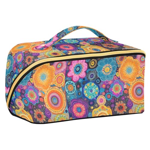 Yoogain Colorfu Kulturbeutel mit Trennwänden, leichte Kosmetiktasche für Damen, Reisegröße, Zubehör von Yoogain