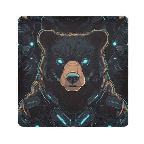 Yoogain Cyberpunk-Make-up-Tasche für Kamera, Objektiv, magischer Aufkleber, Schmuck-Organizer, Verpackung, 55 x 55 cm, für Damen, bär, 21.7x21.7in von Yoogain