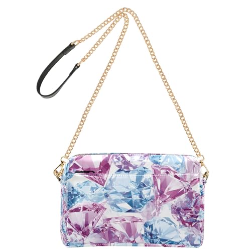 Yoogain Diamonds Süße kleine Umhängetasche für Damen, veganes Leder, Geldbörse, Reißverschluss, Handtasche für Reisen Yoogain Diamonds Süße kleine Umhängetasche für Damen, veganes Leder, Geldbörse, Reißverschluss, Handtasche für Reisen von Yoogain