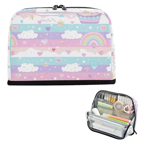 Yoogain Federmäppchen, große Kapazität, Make-up-Tasche, hohe Kapazität, Münze für Studenten, College, Segelboot, Insel, Cartoon von Yoogain