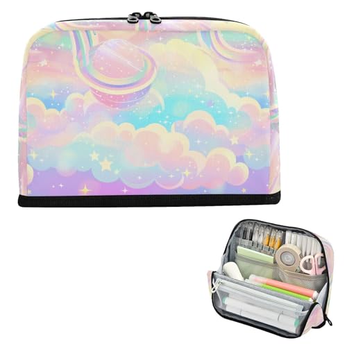 Yoogain Federmäppchen, großes Fassungsvermögen, Stifteetui, Organizer, große Schreibwaren-Tasche für Studenten, Büro, ein pastellfarbener Regenbogenhimmel Yoogain Federmäppchen, großes Fassungsvermögen, Stifteetui, Organizer, große Schreibwaren-Tasche für Studenten, Büro, ein pastellfarbener Regenbogenhimmel von Yoogain