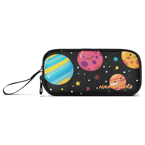 Yoogain Federmäppchen aus Nylon, bunt, Cartoon-Planeten, hohe Kapazität, für Teenager, Mädchen, Schreibwaren für Jungen von Yoogain