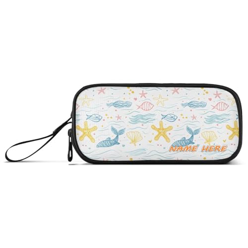 Yoogain Federmäppchen aus Nylon, für Teenager, personalisierbar, großes Fassungsvermögen, für Schule, Schreibwaren für Herren von Yoogain